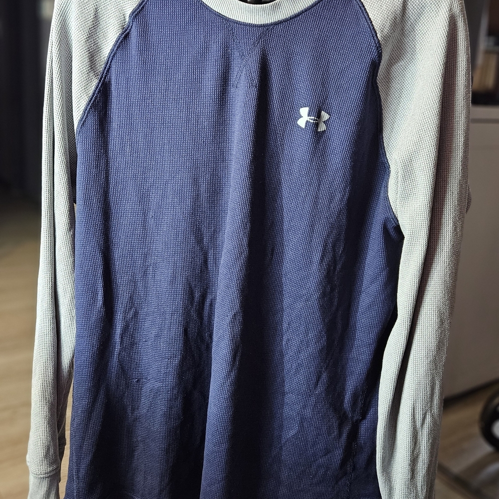 Under Armour Blue and Gray Long Sleeve Shirt 2xl 1-1015